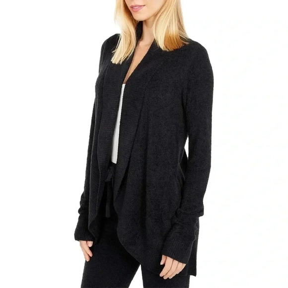 Barefoot Dreams Cozychic Lite Circle Cardi Sweater Cardigan Black Size XS - Picture 2 of 12